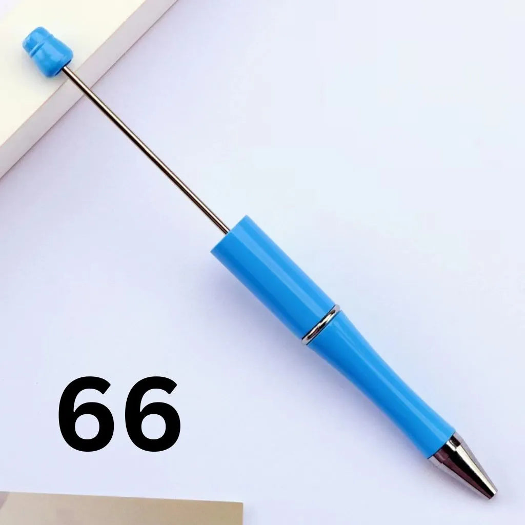 Colorful Plastic Beaded Pens in Solid, Ombre Gradient, and Neon Shades, READ THE DESCRIPTION