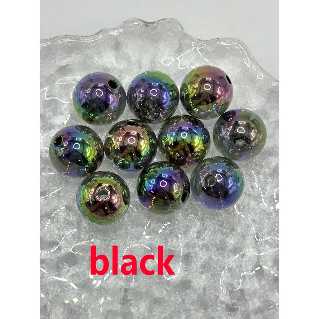 UV Coating See Thru Glossy Solid Color Acrylic Beads 16mm CM