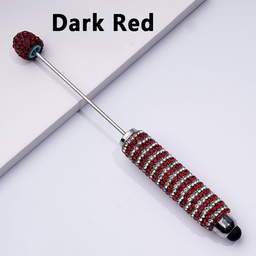 Glamorous Beadable Stylus Pens – Sparkling Double-Color Rhinestones & Clay Design