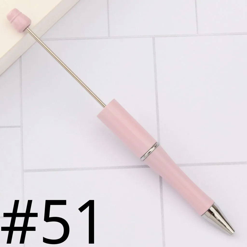 Colorful Plastic Beaded Pens in Solid, Ombre Gradient, and Neon Shades, READ THE DESCRIPTION