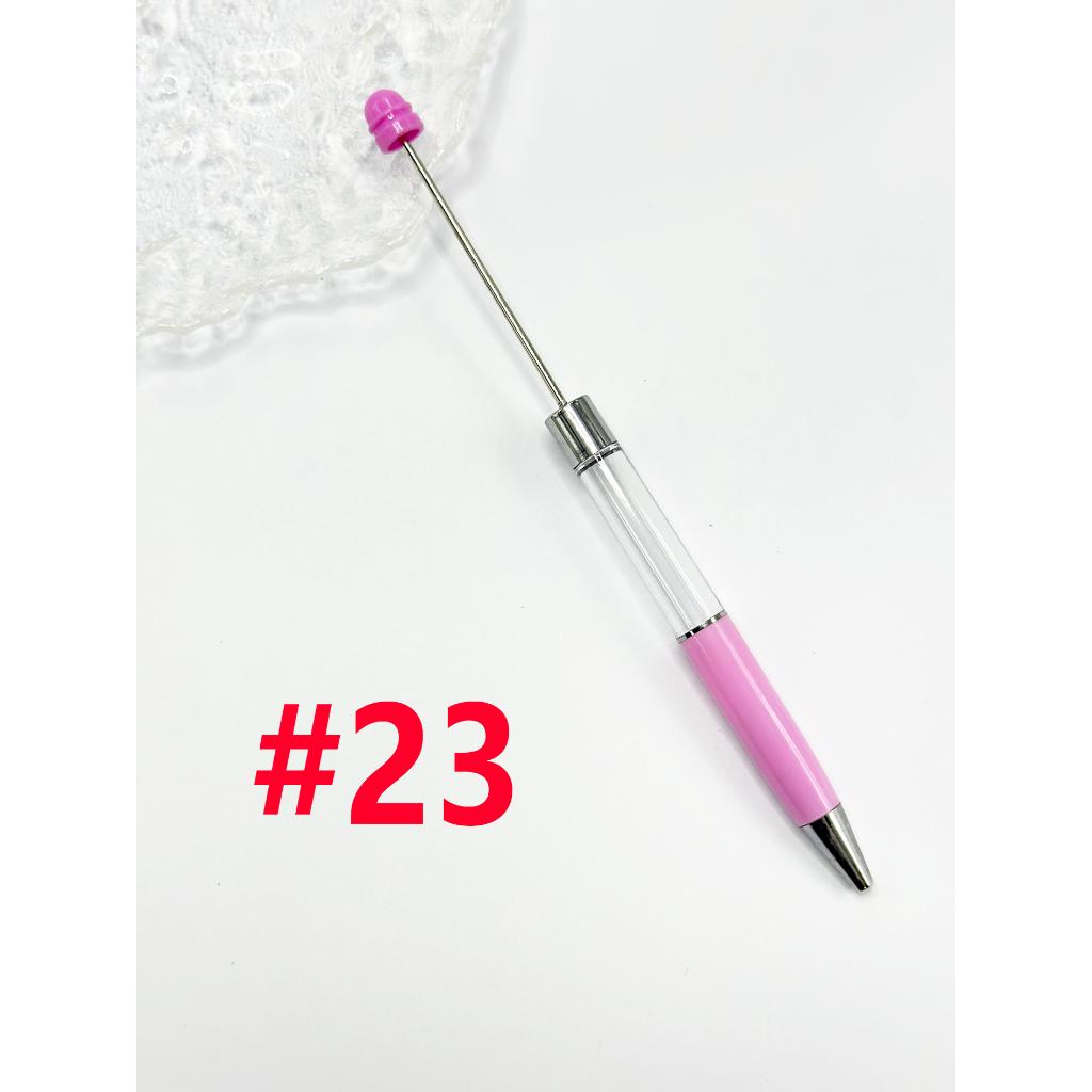 Refillable Snowglobe Beaded Pens with Clear Empty Barrel Tube