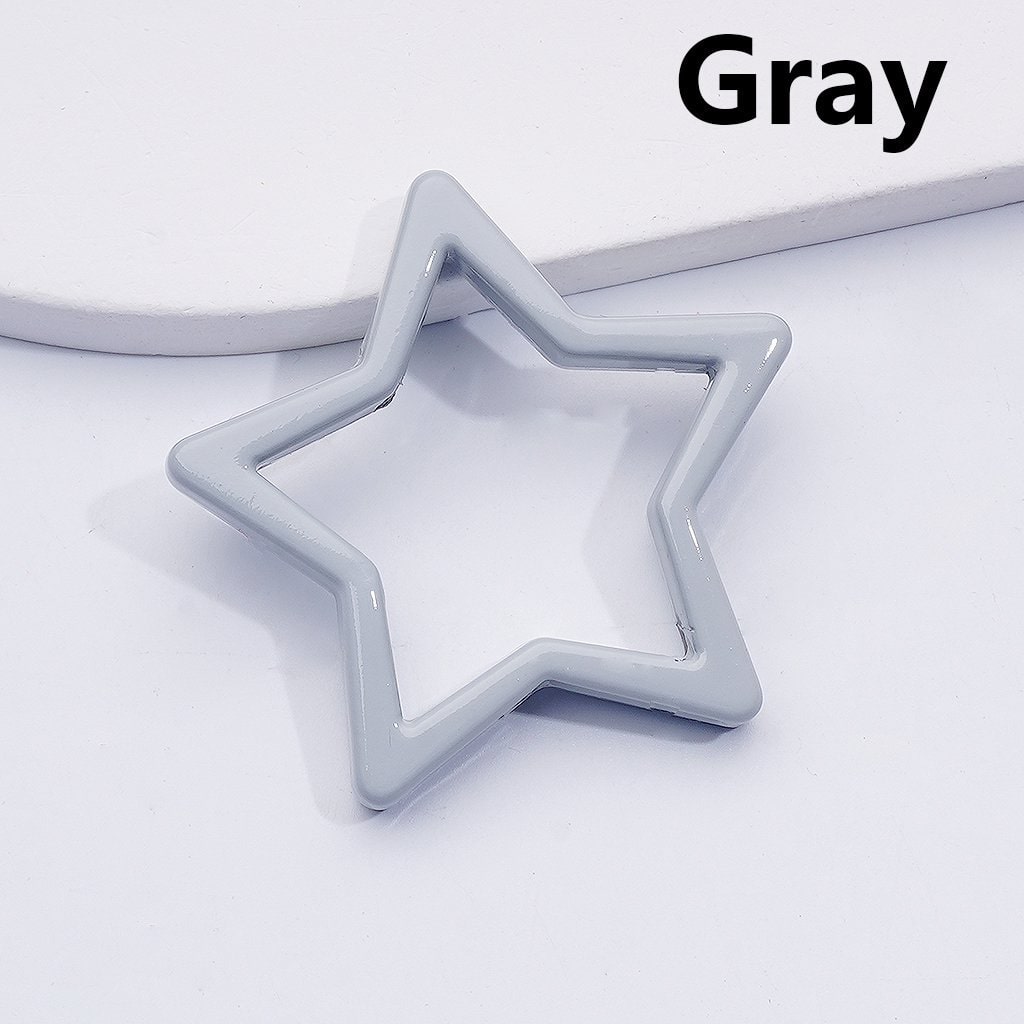 Five-Pointed Star Frame Acrylic Beads Solid Color Design, 43MM (Single Color is available for 100pcs(whole bag))