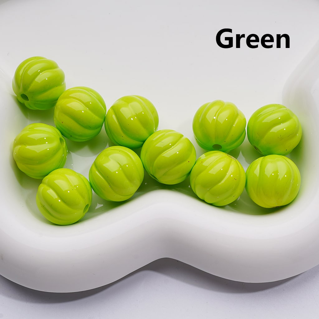 Pumpkin Halloween Acrylic Beads Stoving Varnish Solid Color 16MM (Single Color is available for 200pcs Whole bag)