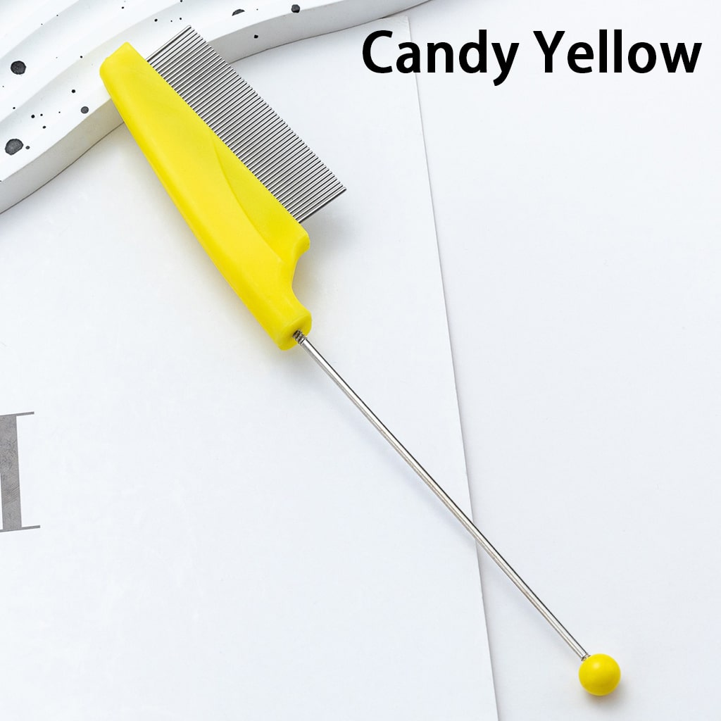 DIY Beadable Hair Comb for Pets Solid Color 168mm Randam mix