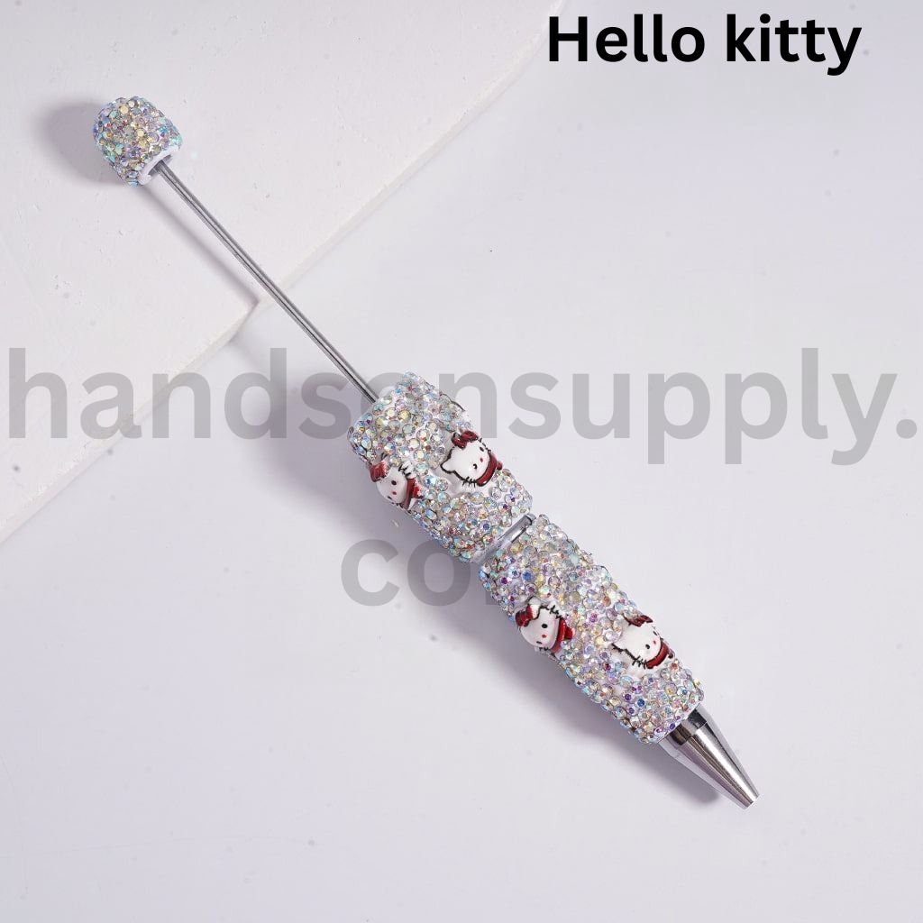 AB Rhinestones Cute Cartoon Sanrio & Friends Charms Hello Kitty, Doraemon, Donald Duck, Minni, Mickey, Kuromi, Wild Fox Beadable Clay Pens