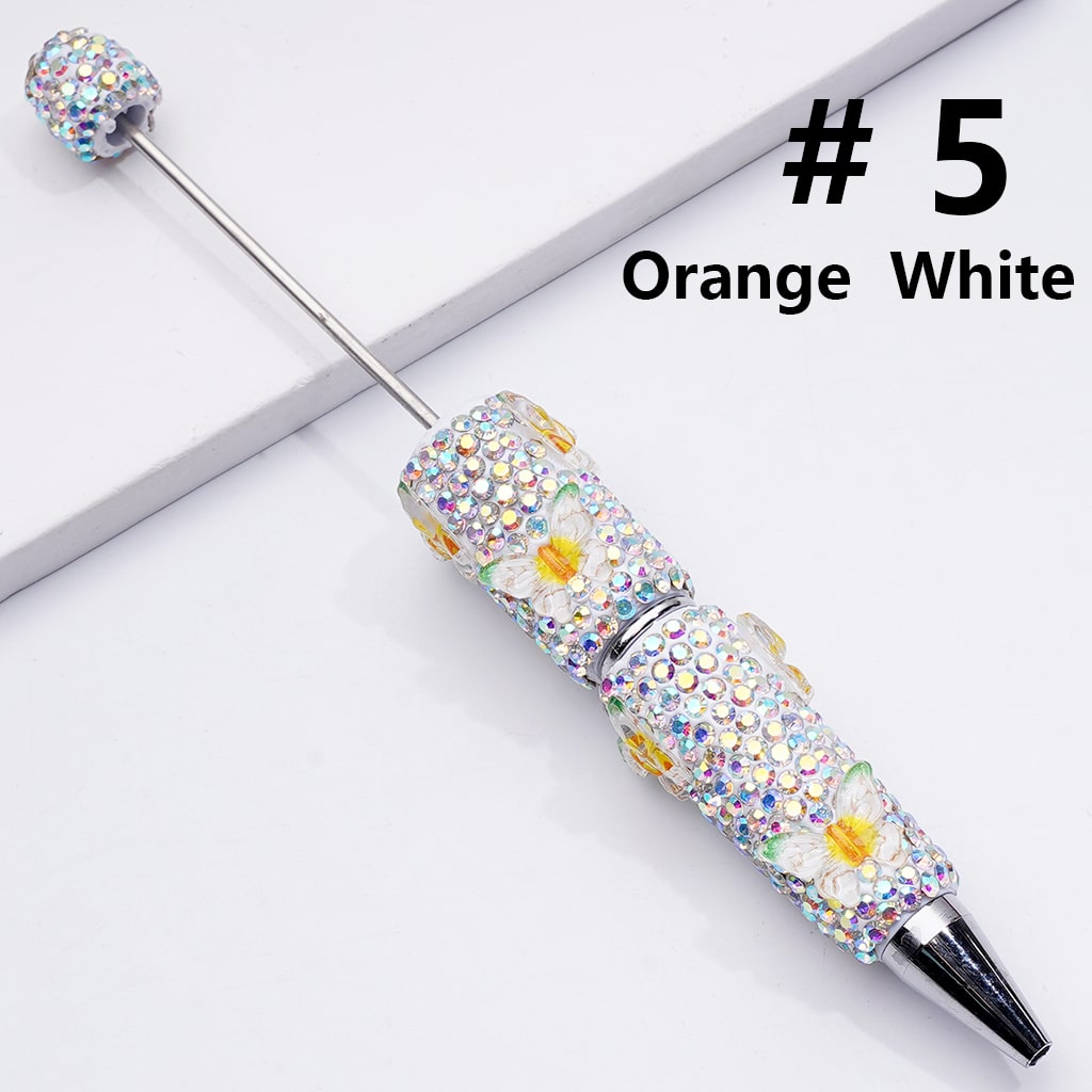 Black Rhinestones Double Color Butterfly Beadable Clay Pens