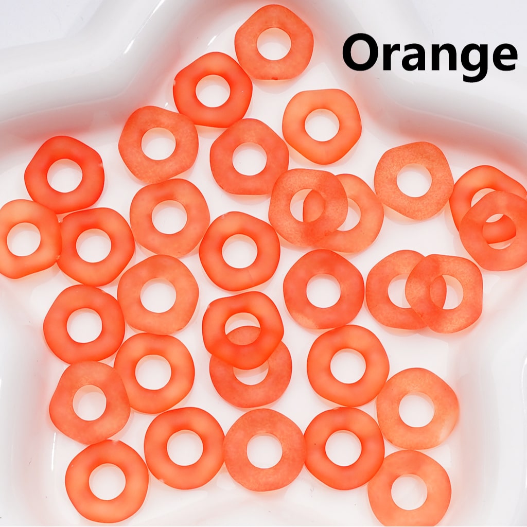 Frosted Wave Shape Large Hole Multi-Color Translucent Spacer Beads 16MM (Single Color is only available for 500pcs(Whole bag))