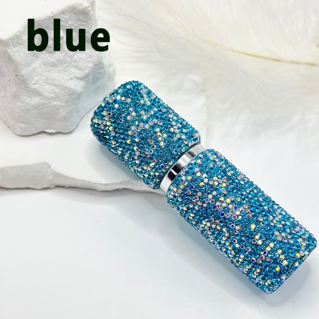 Perfume Bottle with Bling Bling Multi-Color Shiny Clay Rhinestones, Around 99*29MM