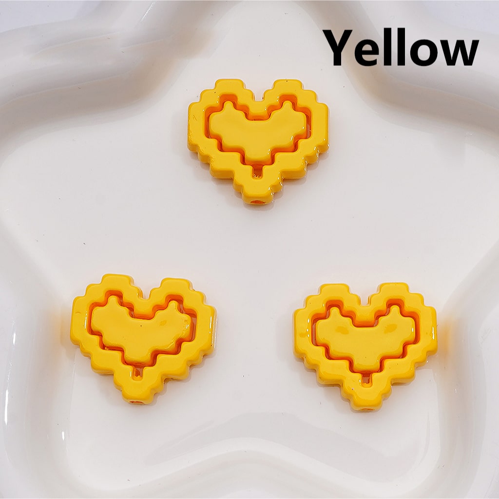 Hearts & Hearts Frame Puzzle Set Acrylic Beads Cute 30*26MM (1pcs heart + 1pcs heart frame is 1 set, 20pcs is 10 sets, Single Color is available for 200 sets Whole bag)