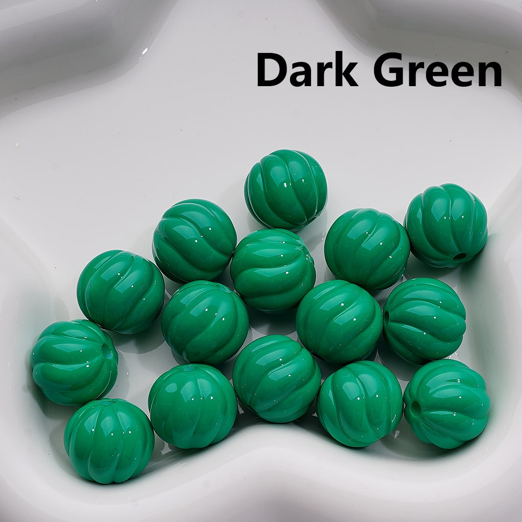 Pumpkin Halloween Acrylic Beads Stoving Varnish Solid Color 16MM (Single Color is available for 200pcs Whole bag)