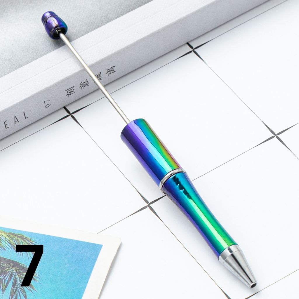 Beadable Pens with UV Coating and Glossy Finish Beaded Pens