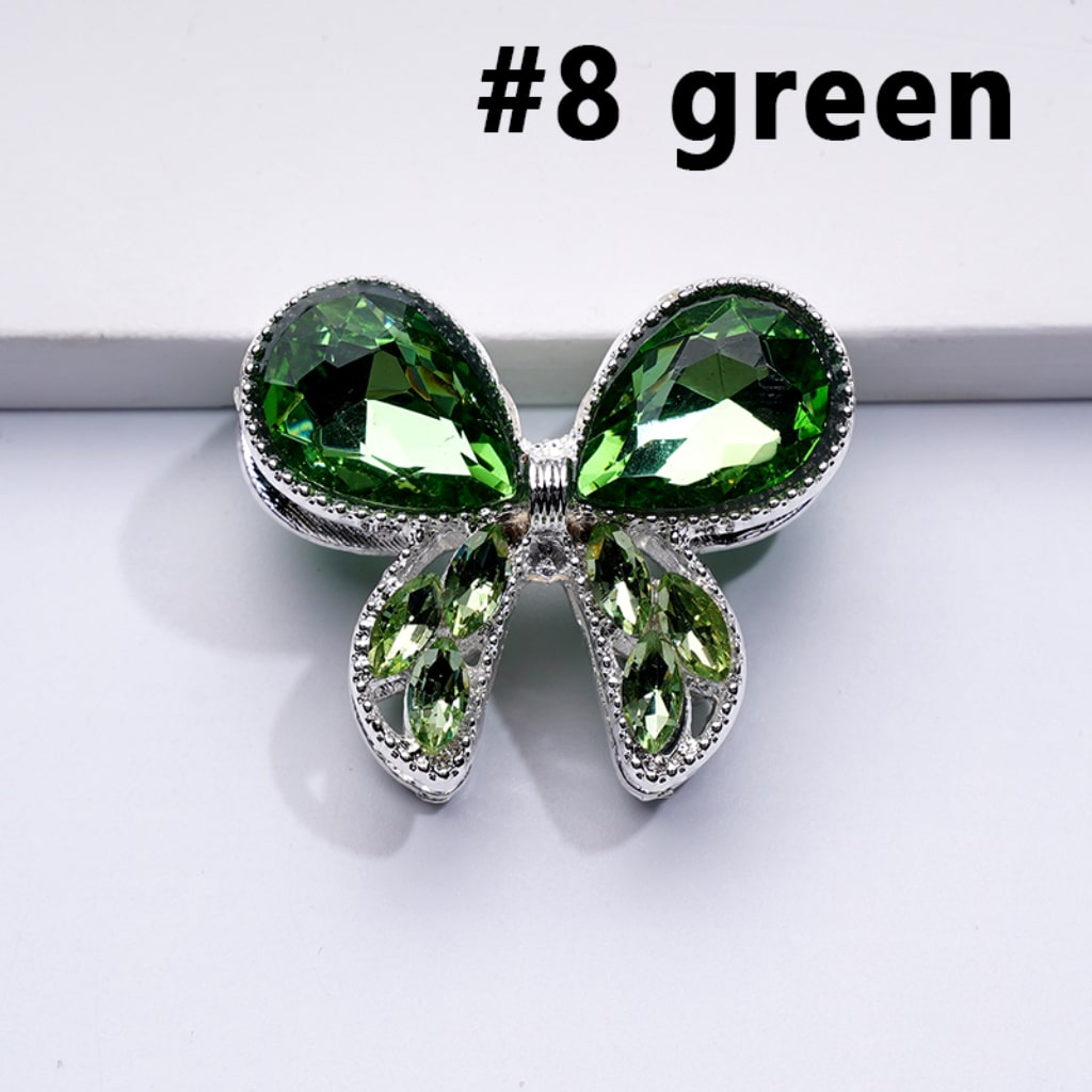 Silver Delicate Fancy Alloy Bowknot with Colorful Shiny Rhinestones Beads, Around 31*26MM