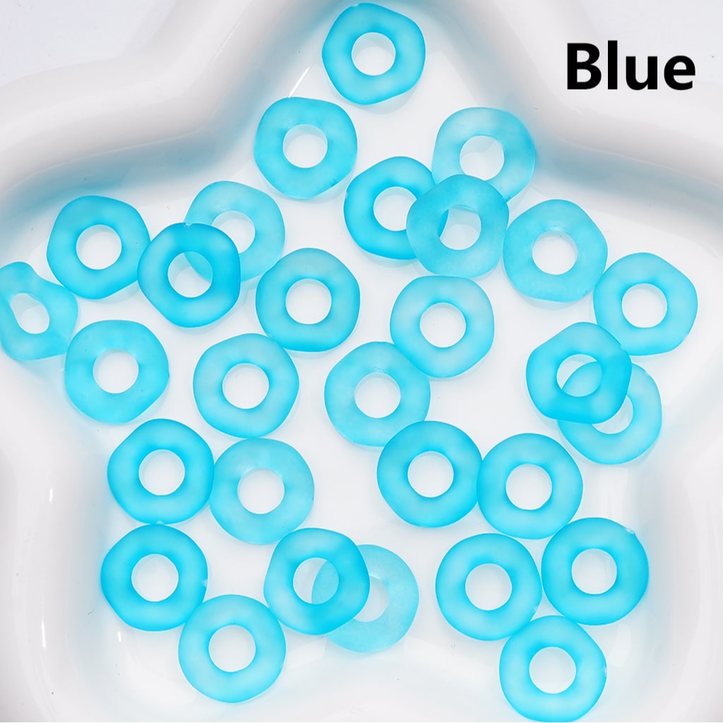 Frosted Wave Shape Large Hole Multi-Color Translucent Spacer Beads 16MM (Single Color is only available for 500pcs(Whole bag))