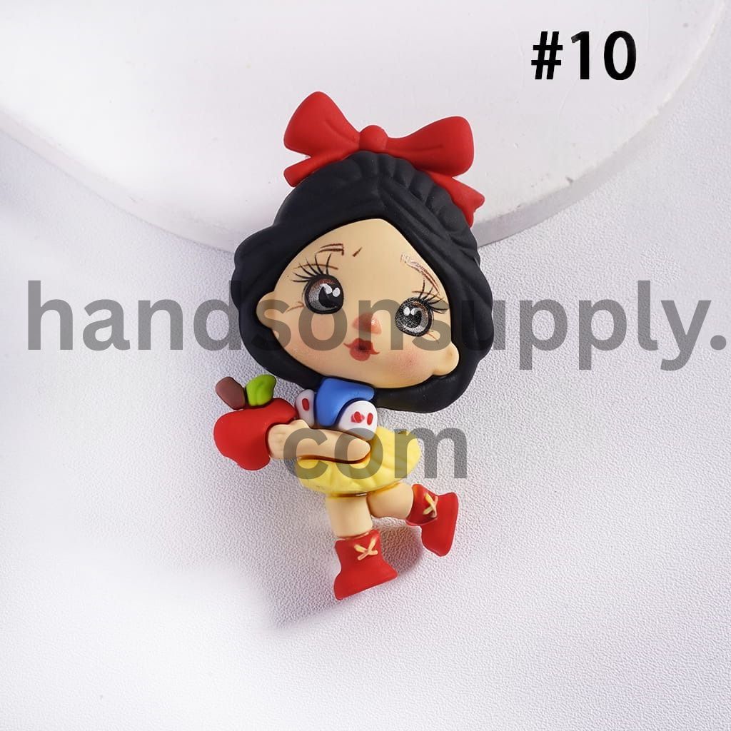 Soft PVC Rubber Princess Girl Figurine Beads Adorable Princess Series Holding Items