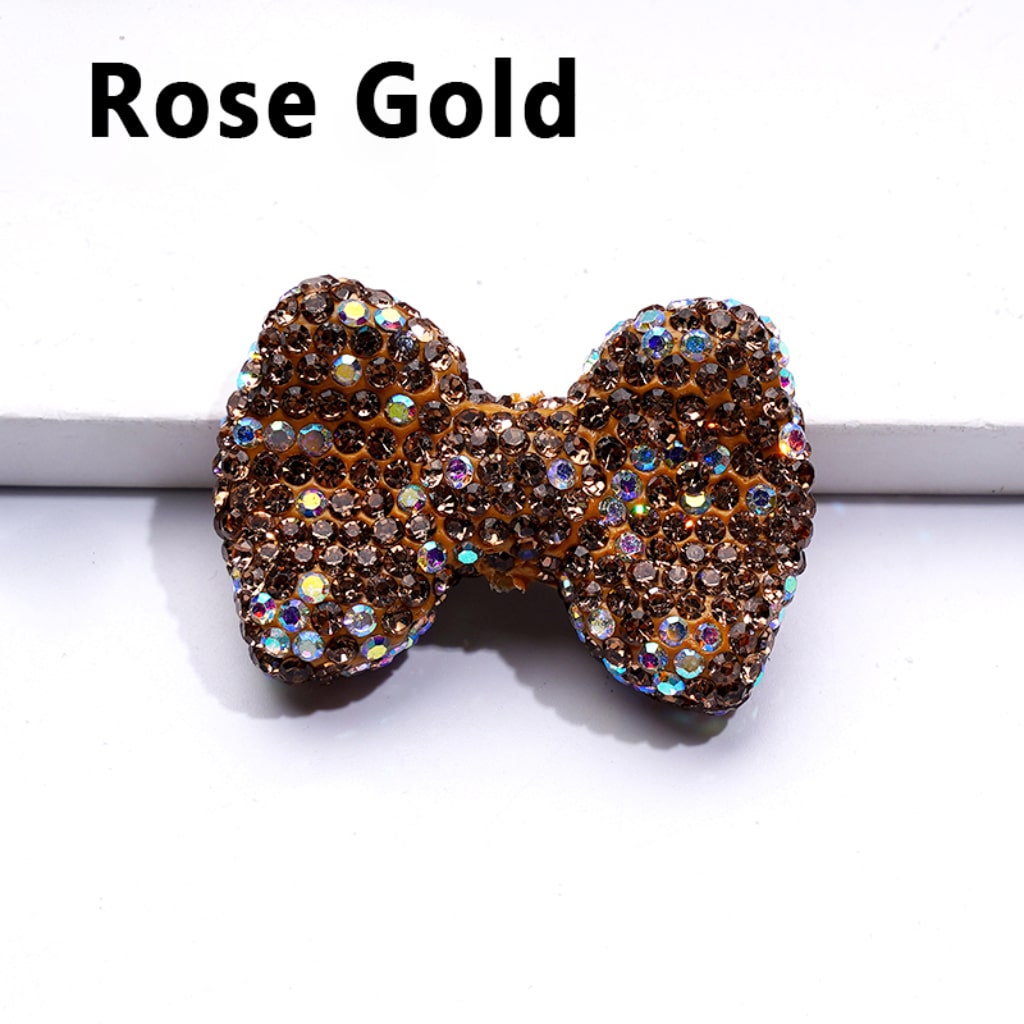 Sparkling Multi-Color Bowknot Clay Beads with Radiant Rhinestones 28x40MM