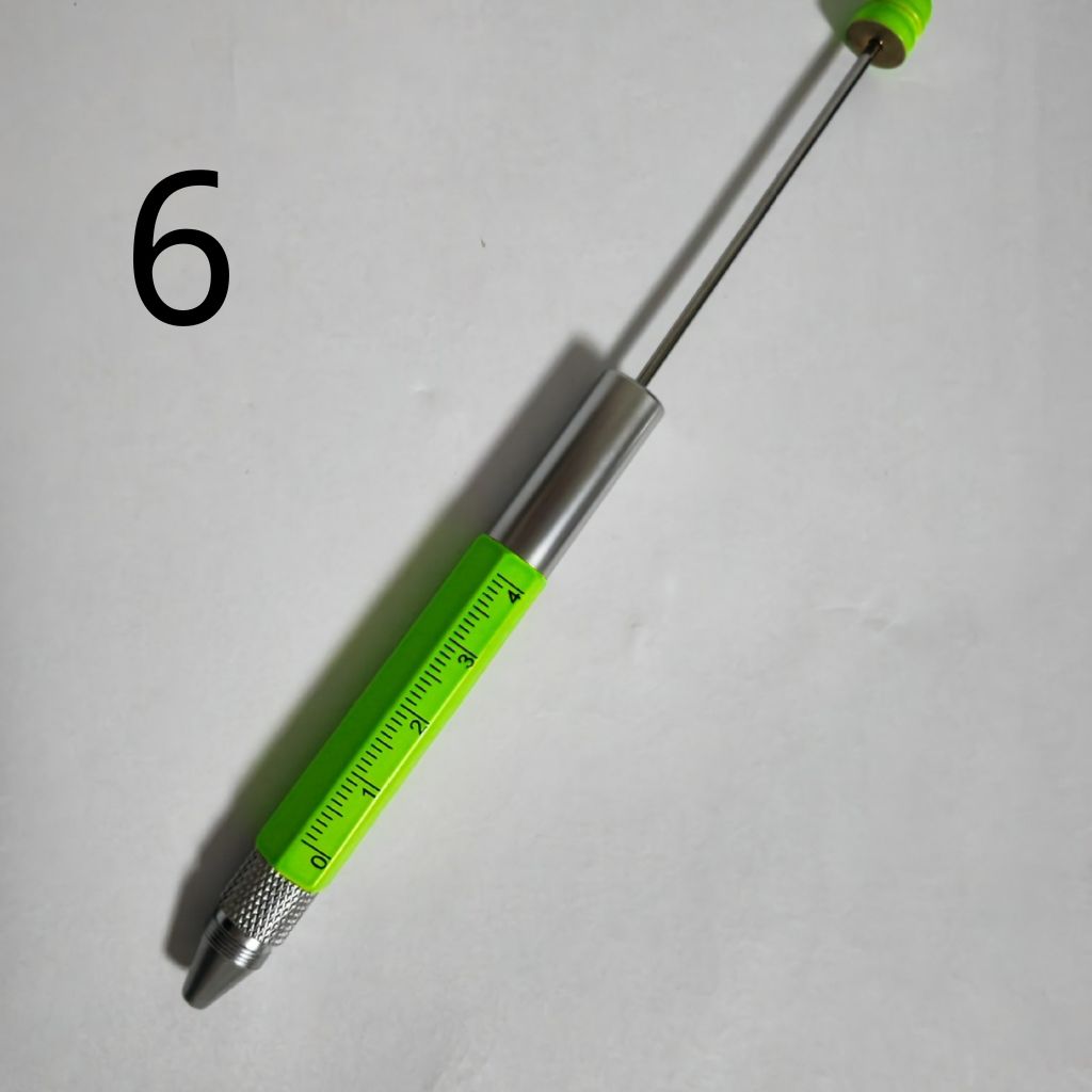 Multifunction Screwdriver Pens with Ruler and Metal Beadable Pens