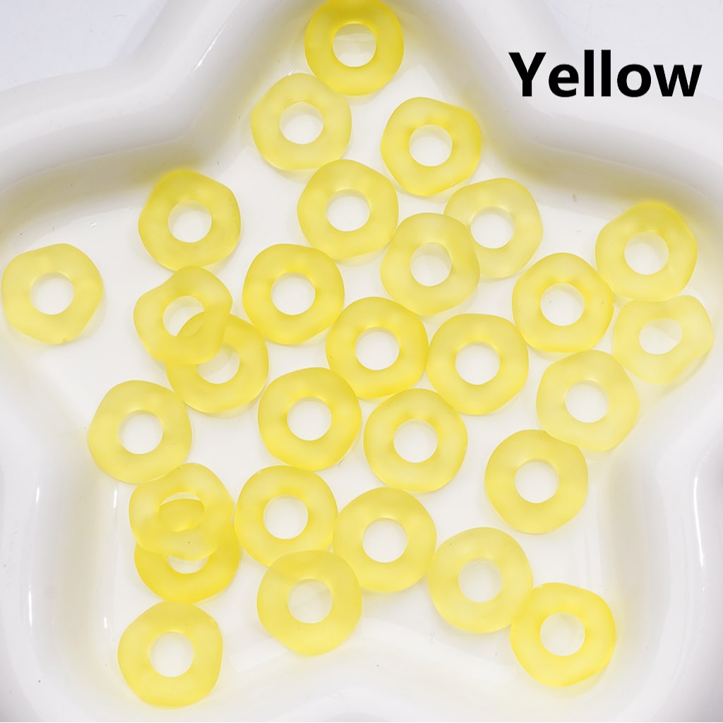 Frosted Wave Shape Large Hole Multi-Color Translucent Spacer Beads 16MM (Single Color is only available for 500pcs(Whole bag))