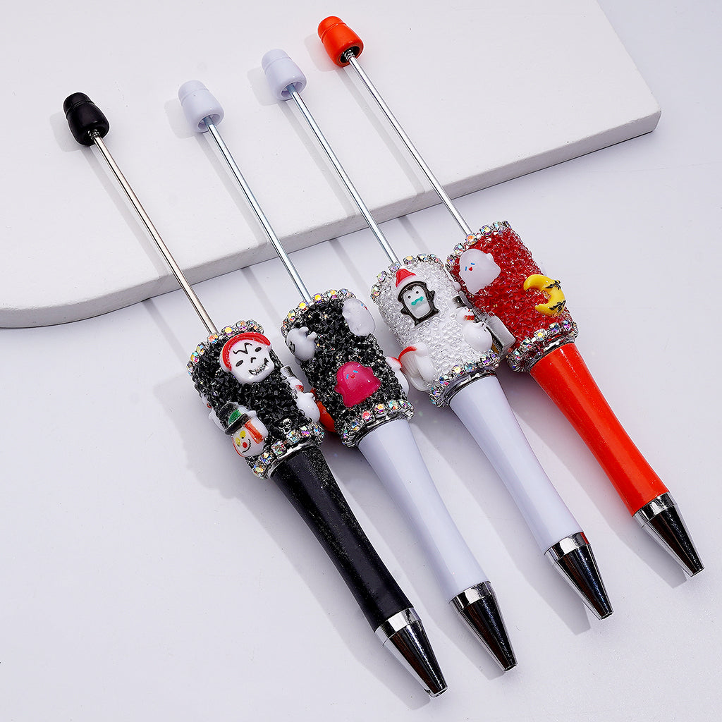 Clear Sugar Halloween Series AB Rhinestones Charms Beadable Pens