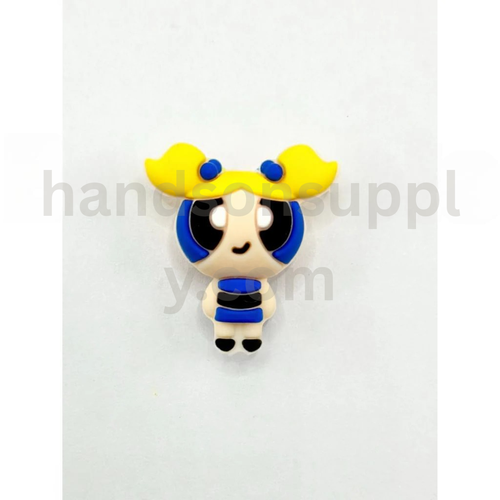 3D Powerpuff Girls Trio Cartoon Character Design Silicone Focal Beads