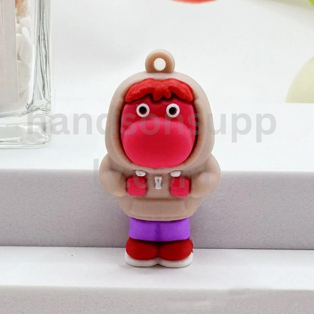 Large 3D Inside Out Character Design for Keychains Rubber Silicone Beads