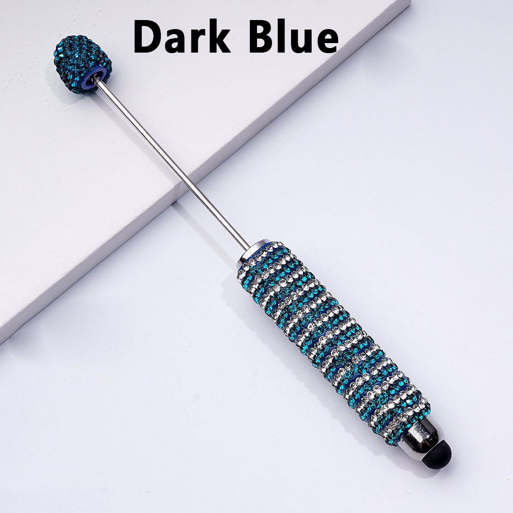 Glamorous Beadable Stylus Pens – Sparkling Double-Color Rhinestones & Clay Design