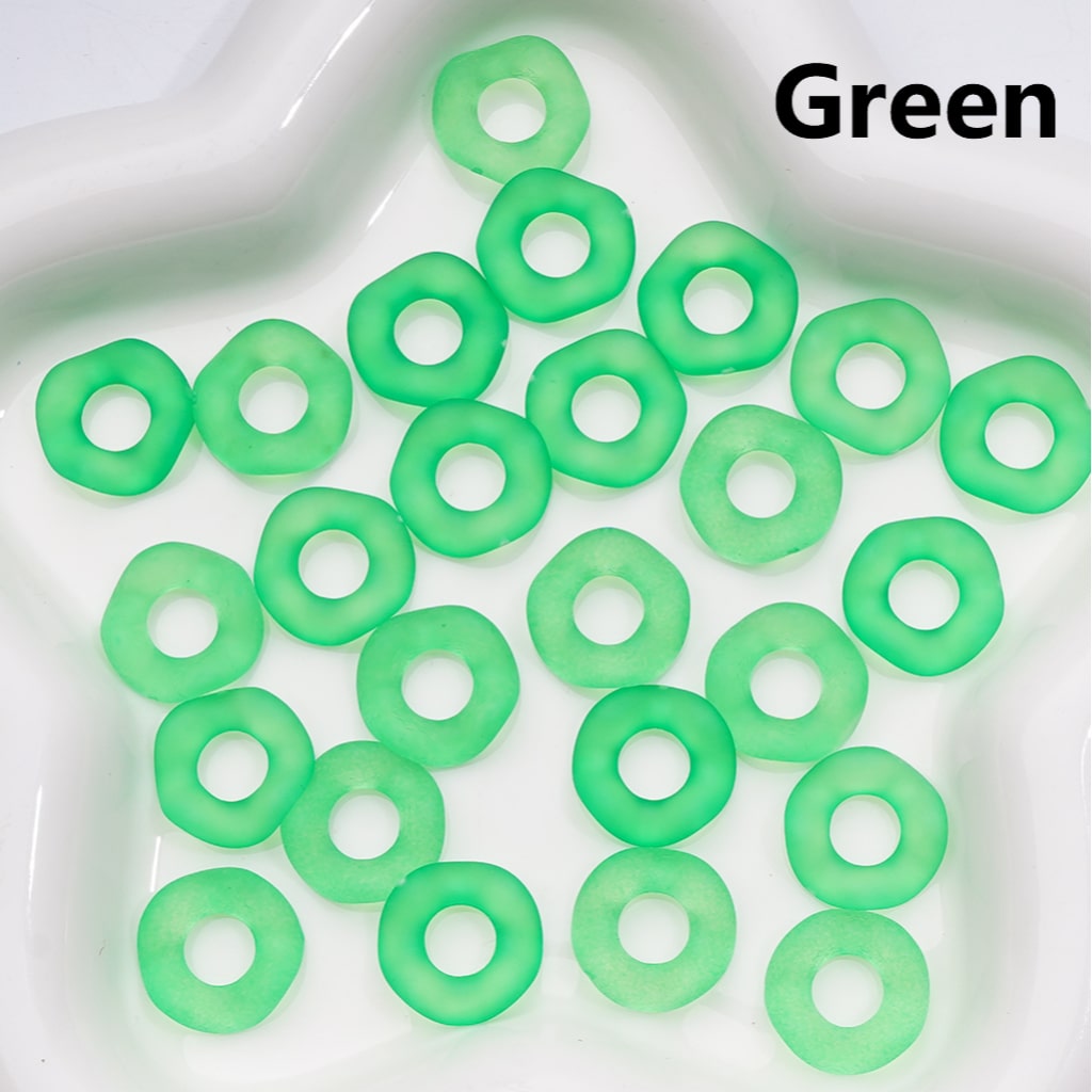 Frosted Wave Shape Large Hole Multi-Color Translucent Spacer Beads 16MM (Single Color is only available for 500pcs(Whole bag))