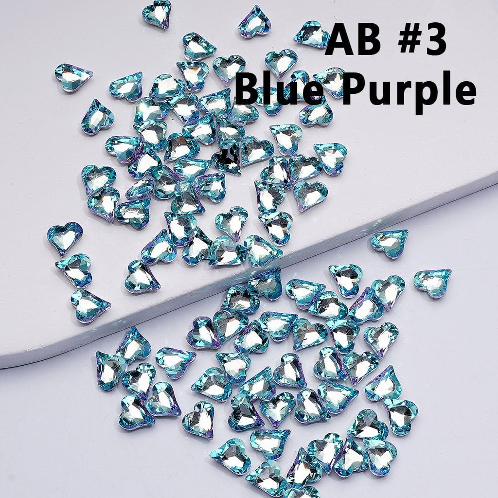 Mini Shiny Heart Charms for Jewelry Making Cute Design, 8*9MM