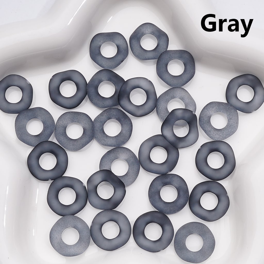 Frosted Wave Shape Large Hole Multi-Color Translucent Spacer Beads 16MM (Single Color is only available for 500pcs(Whole bag))