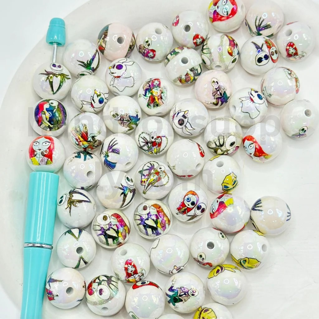 Spooky Tale Zero Character Round 16MM Random Mix Acrylic Beads
