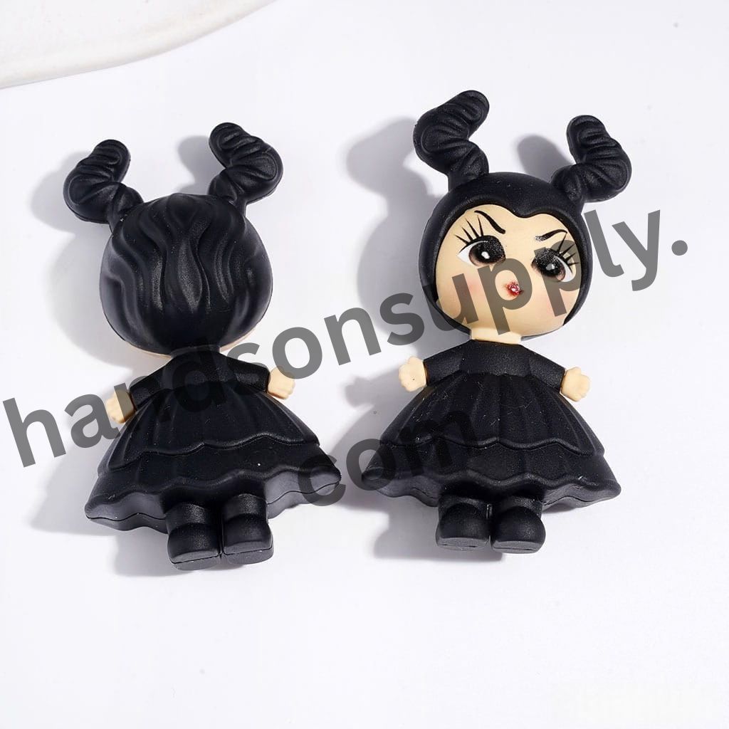 Spooky Vintage Evil Night Elf Character Soft PVC Rubber Figurine, Height 69MM (No-Hole)