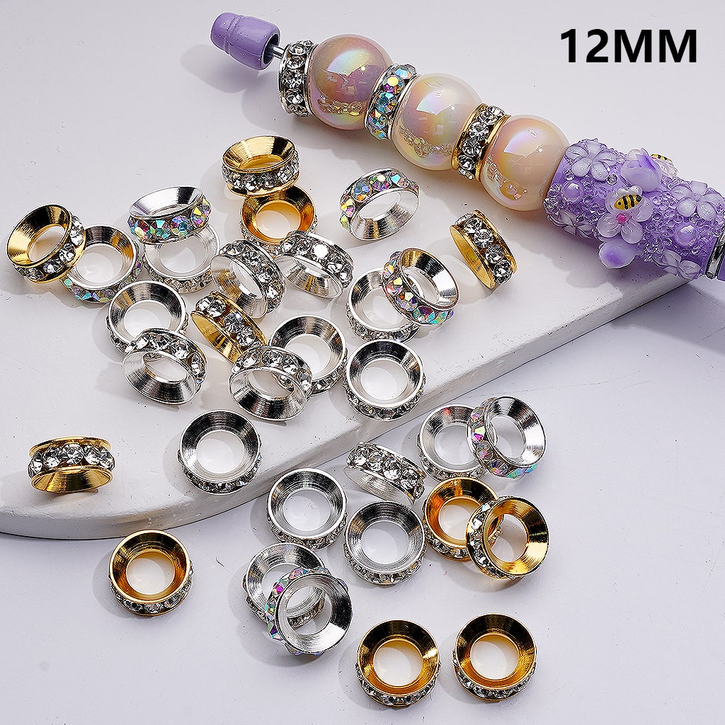 Flowers Irregular Shape Spacer Beads Gold Silver Alloy, 10MM