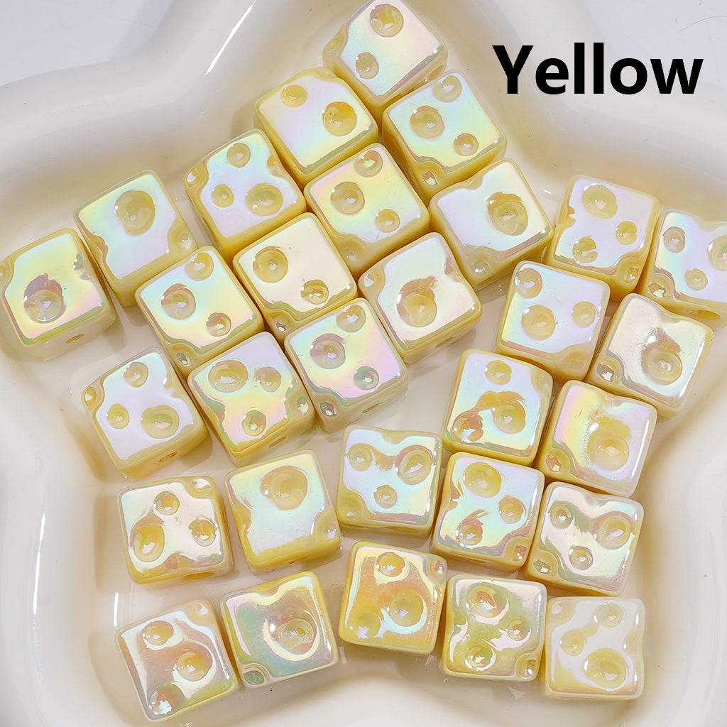 Luminous Cute Chesse UV Coating Acrylic Beads 15MM (Single Color is available for 200pcs Whole bag)