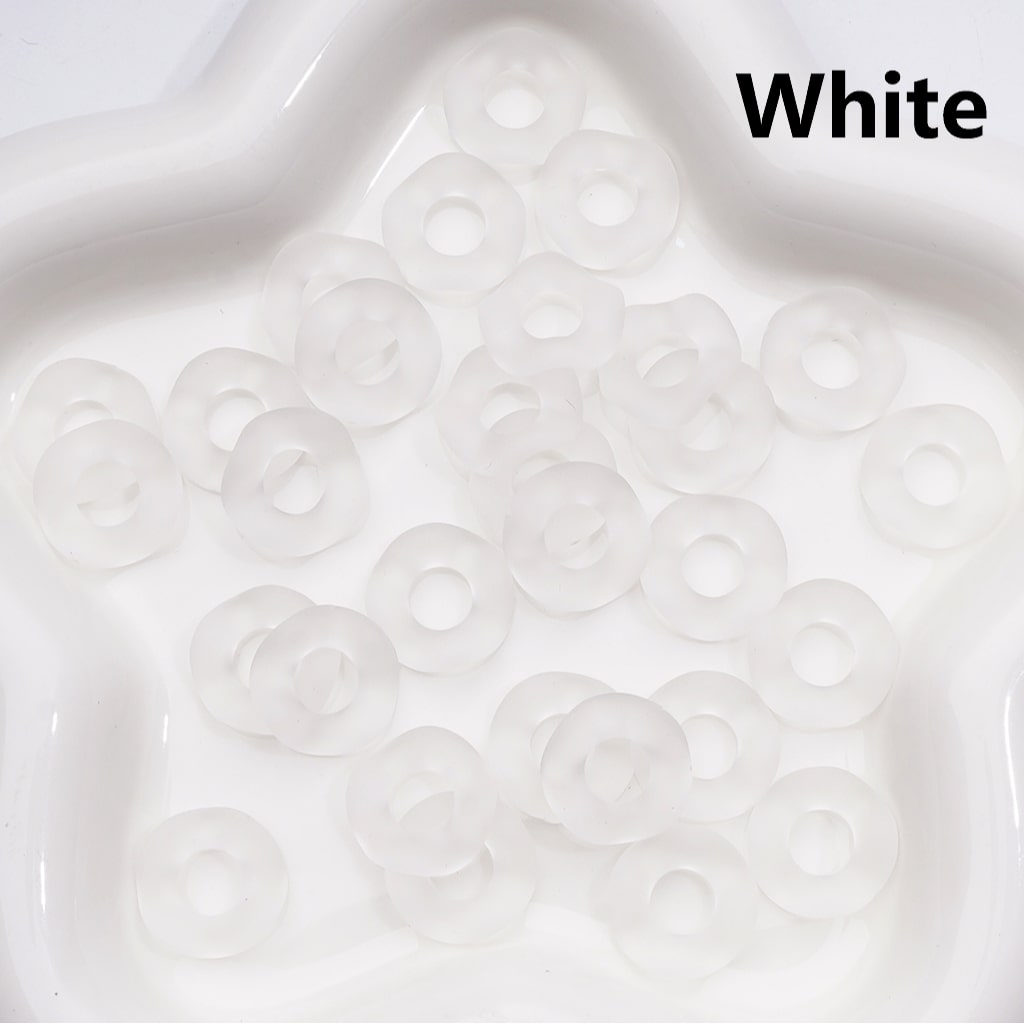 Frosted Wave Shape Large Hole Multi-Color Translucent Spacer Beads 16MM (Single Color is only available for 500pcs(Whole bag))