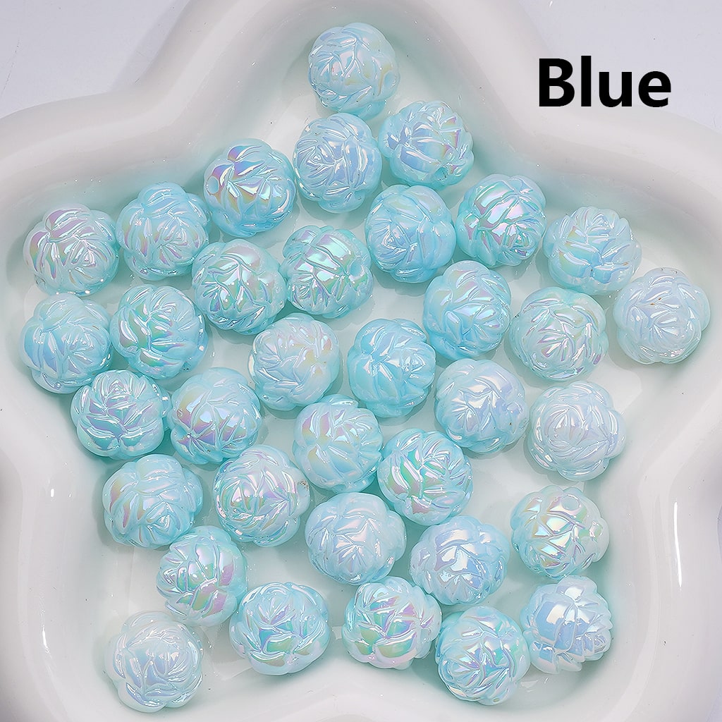 Luminous Cute Rose Flower UV Coating Acrylic Bead 16MM (Single Color is available for 200pcs Whole bag)