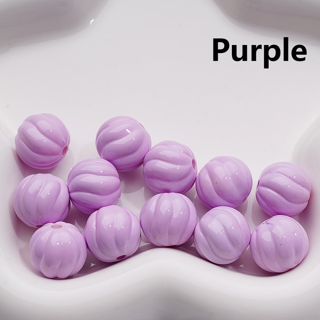 Pumpkin Halloween Acrylic Beads Stoving Varnish Solid Color 16MM (Single Color is available for 200pcs Whole bag)
