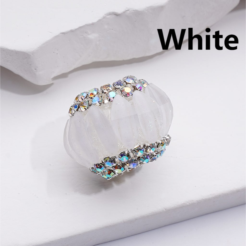 Halloween Pumpkin Acrylic Beads with Multi-Color AB Rhinestones and Chain Design 21*17MM