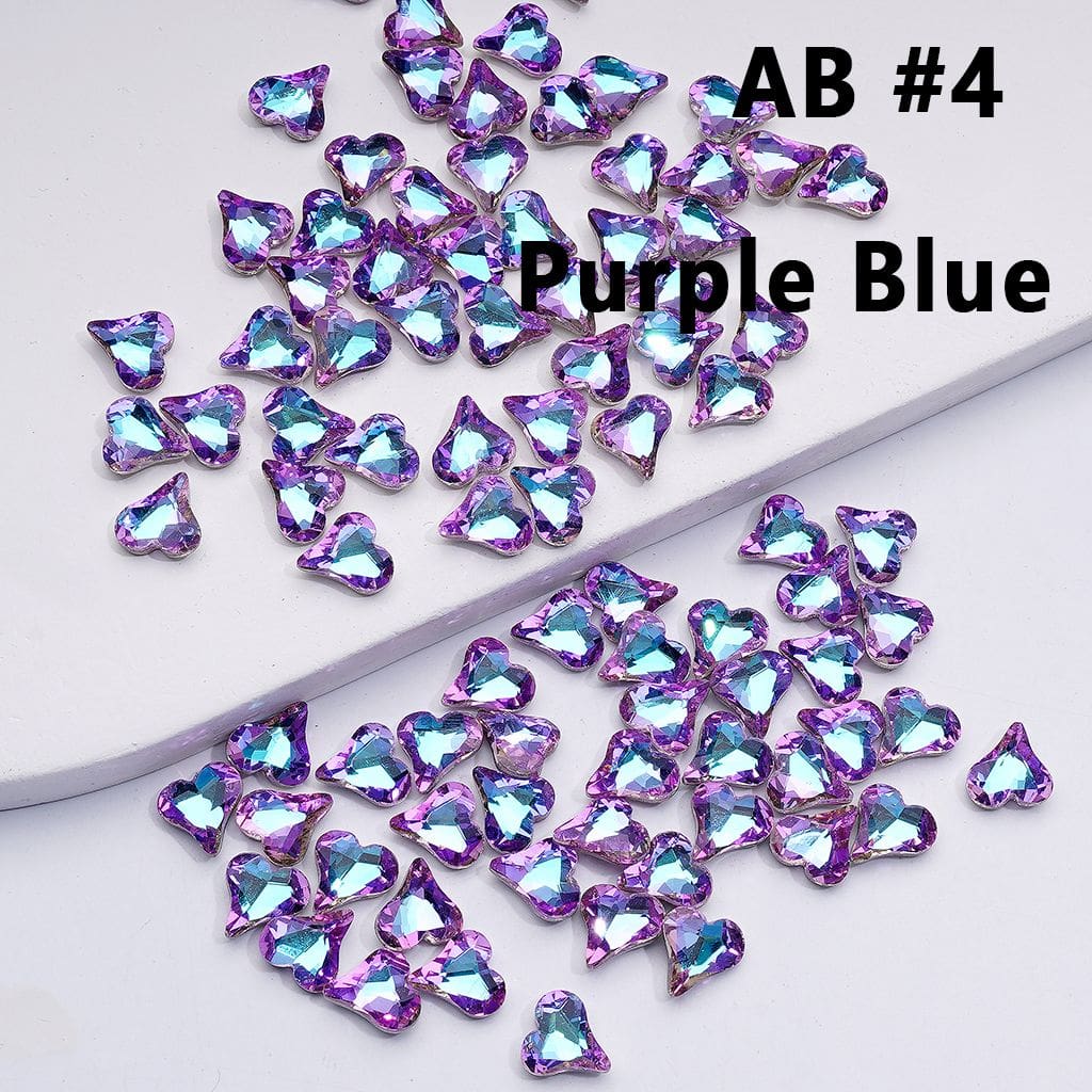 Mini Shiny Heart Charms for Jewelry Making Cute Design, 8*9MM