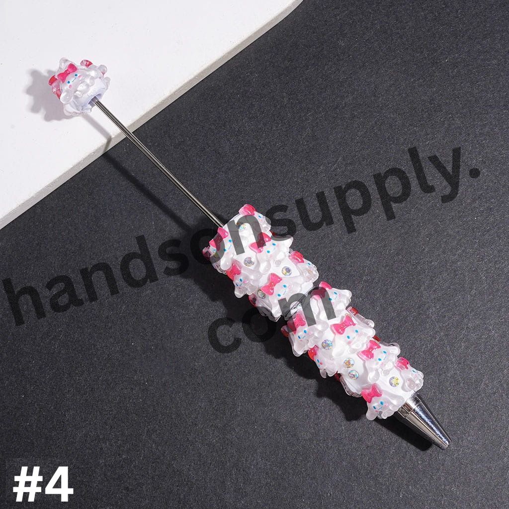 Adorable Big-Eared Dog Character Series with AB Rhinestones Beadable Clay Pen
