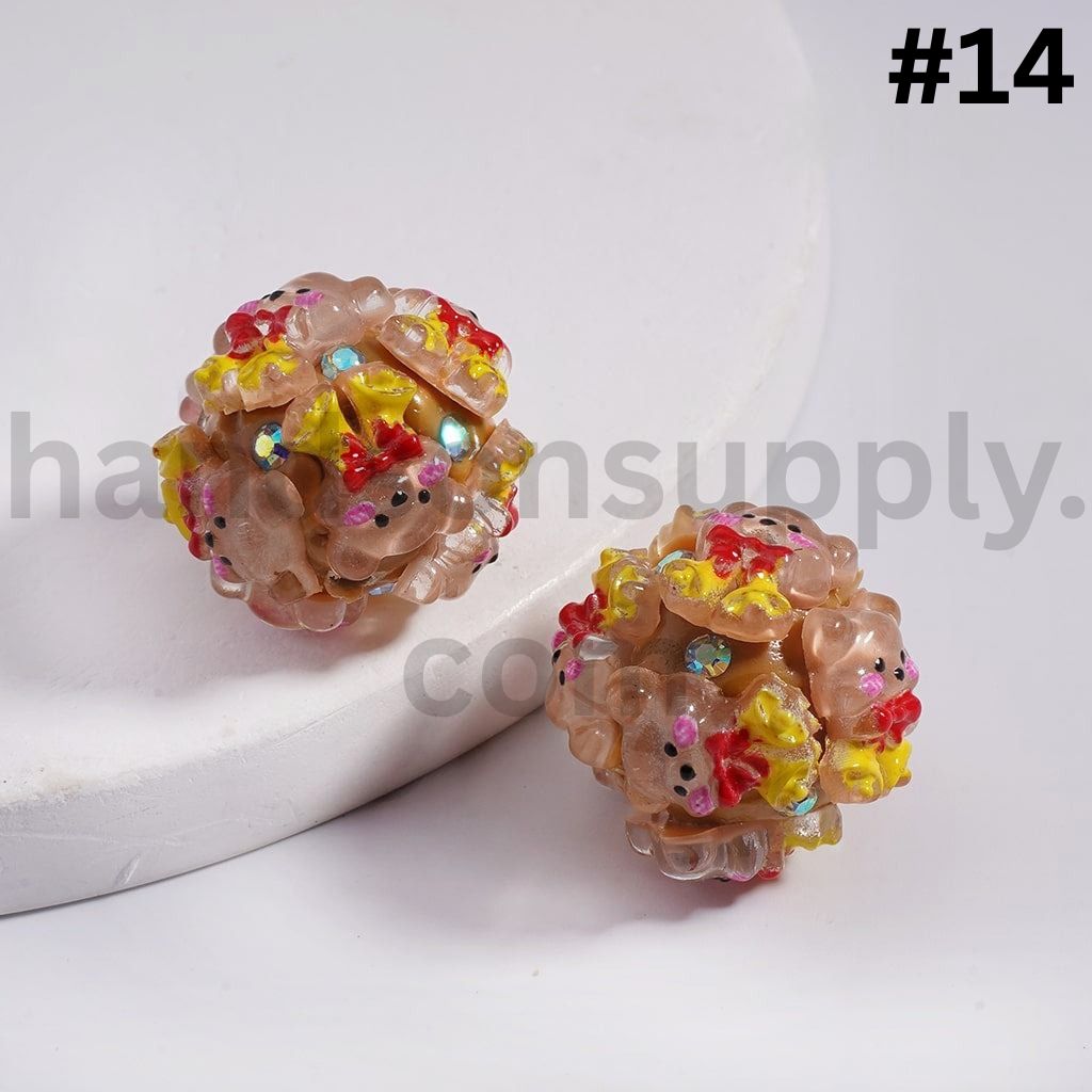 Christmas Icons & Sanrio Characters Santa, Snowman, Christmas Hat Socks Elk Snowman Christmas Tree, Pochacco Cinnamonrol Pom Pom Puri AB Rhinestones & More 20mm Clay Beads