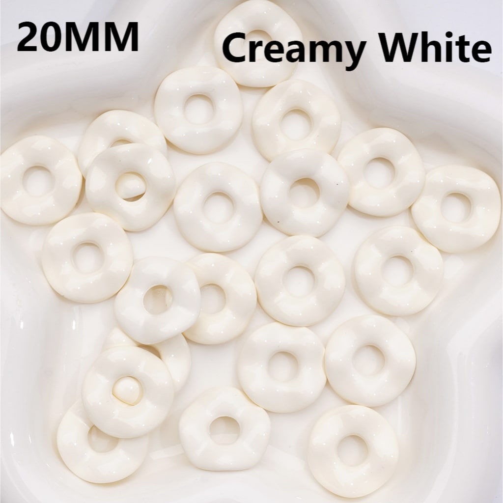 Wave Shape Spacer Acrylic Beads Large Hole Multicolor or Single Shade 20MM