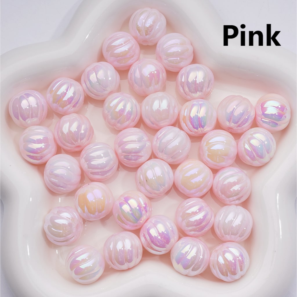Luminous Cute Pumpkin UV Coating Acrylic Bead 16MM (Single Color is available for 200pcs Whole bag)