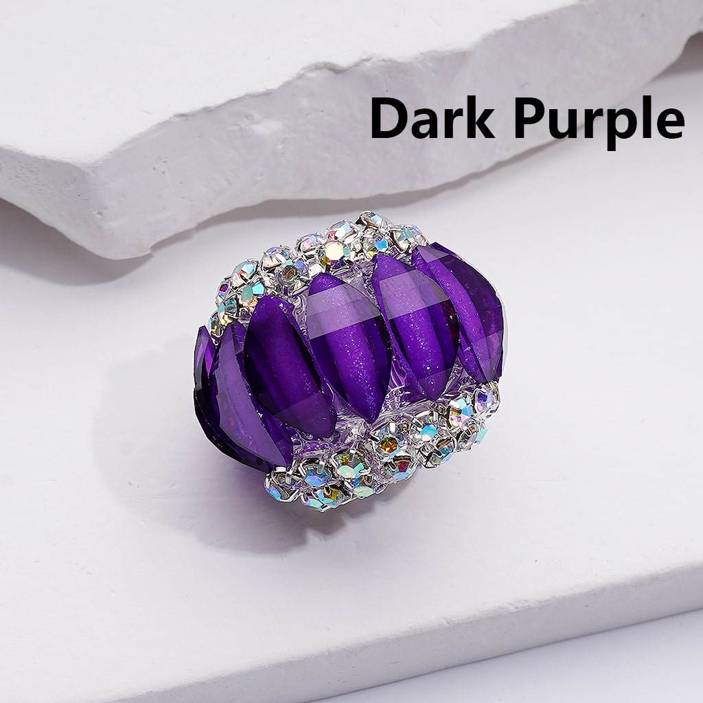 Halloween Pumpkin Acrylic Beads with Multi-Color AB Rhinestones and Chain Design 21*17MM