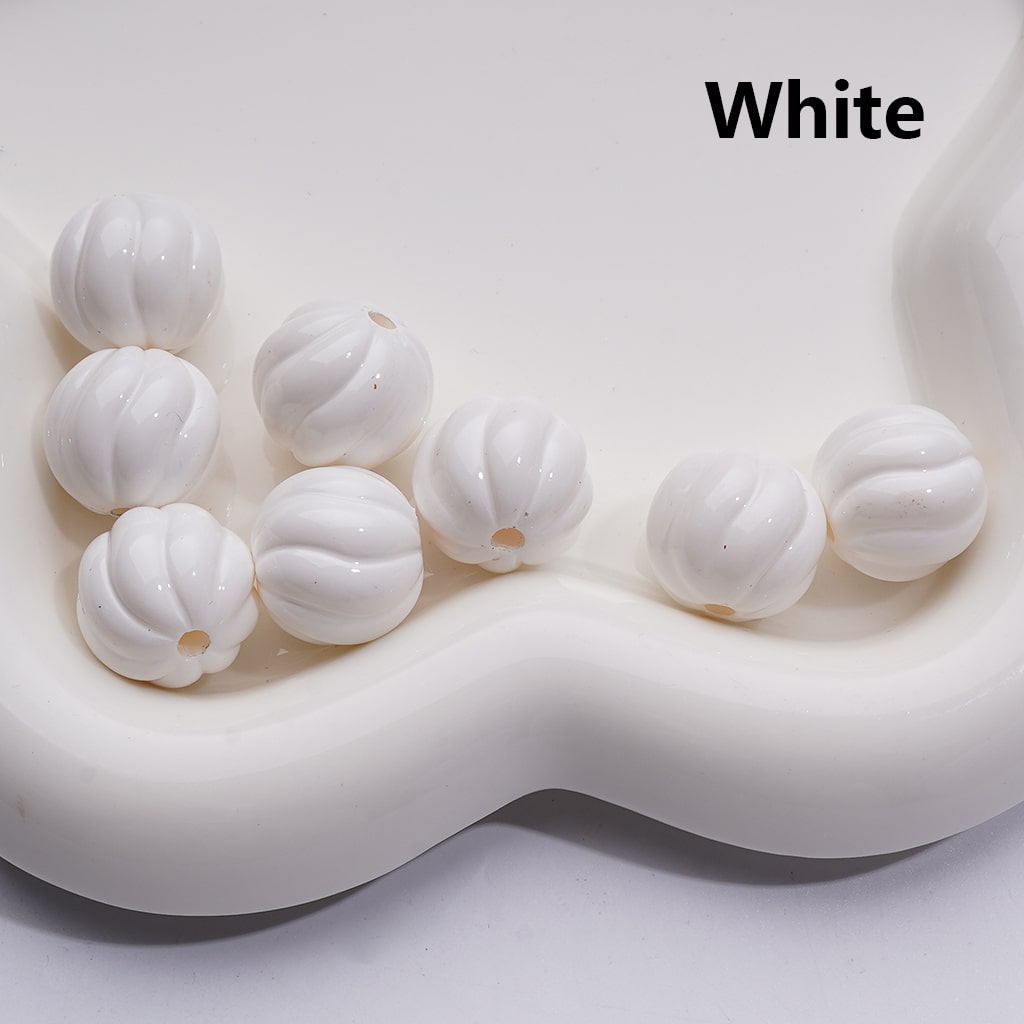 Pumpkin Halloween Acrylic Beads Stoving Varnish Solid Color 16MM (Single Color is available for 200pcs Whole bag)