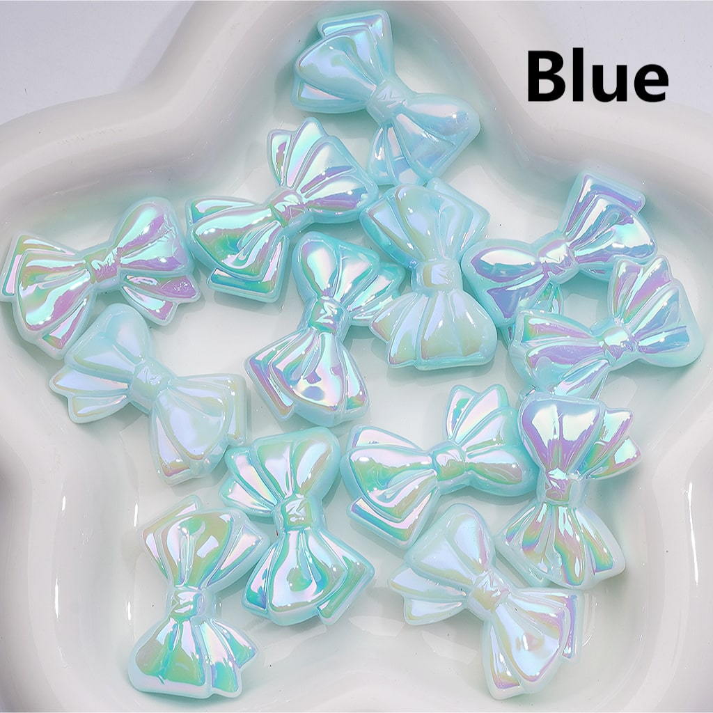 Luminous Bowknots UV Coating Acrylic Bead 32*22MM (Single Color is available for 200pcs Whole bag)