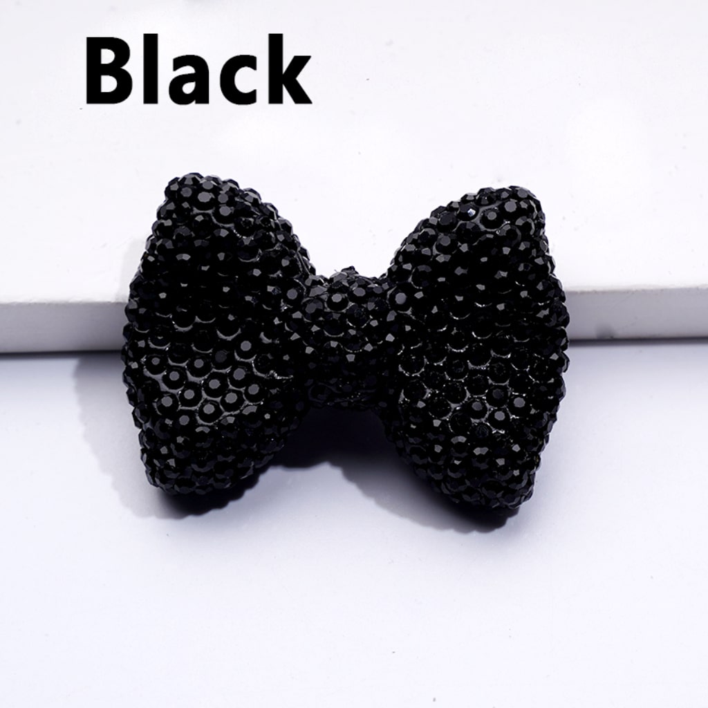 Sparkling Multi-Color Bowknot Clay Beads with Radiant Rhinestones 28x40MM