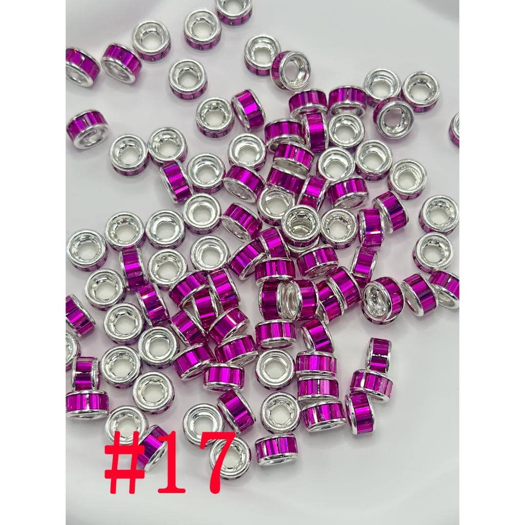 Spacers with Crystal Rhinestones, Round 10mm by 5mm