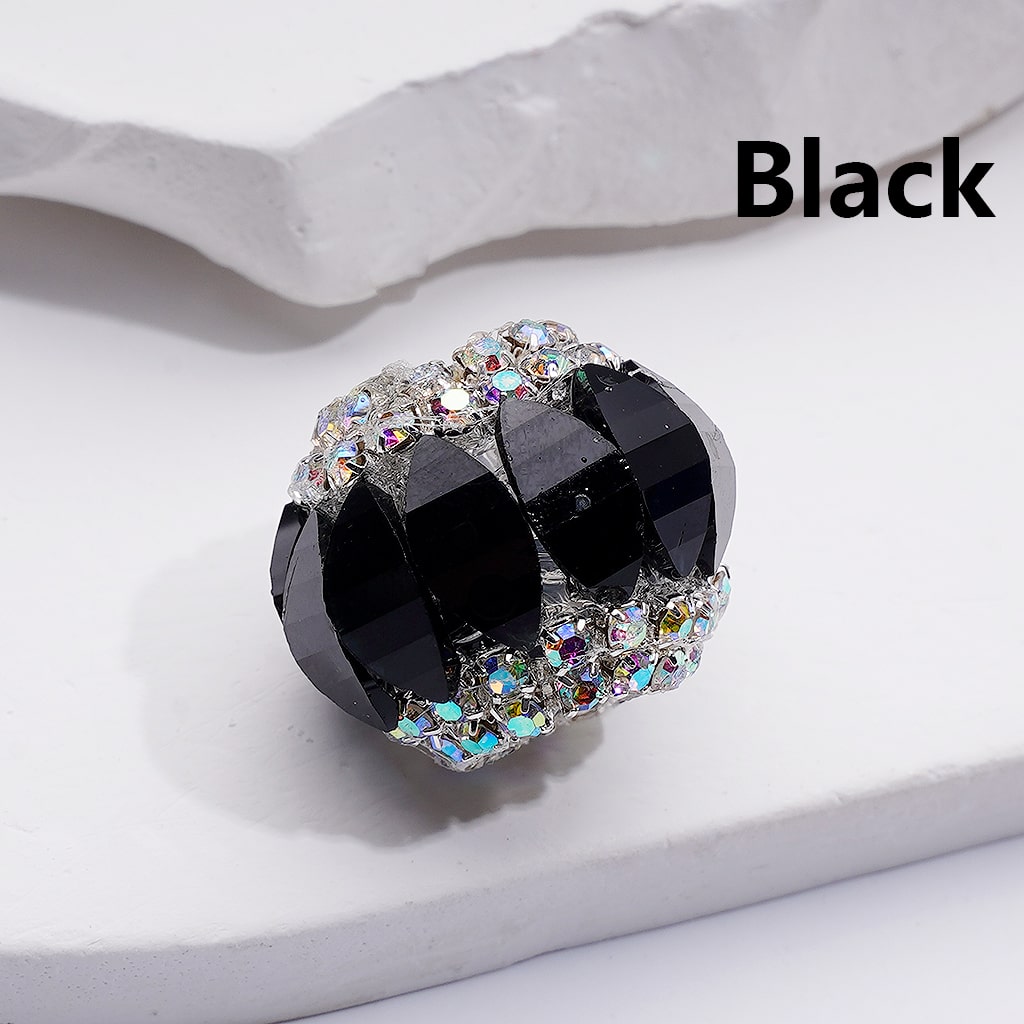 Halloween Pumpkin Acrylic Beads with Multi-Color AB Rhinestones and Chain Design 21*17MM