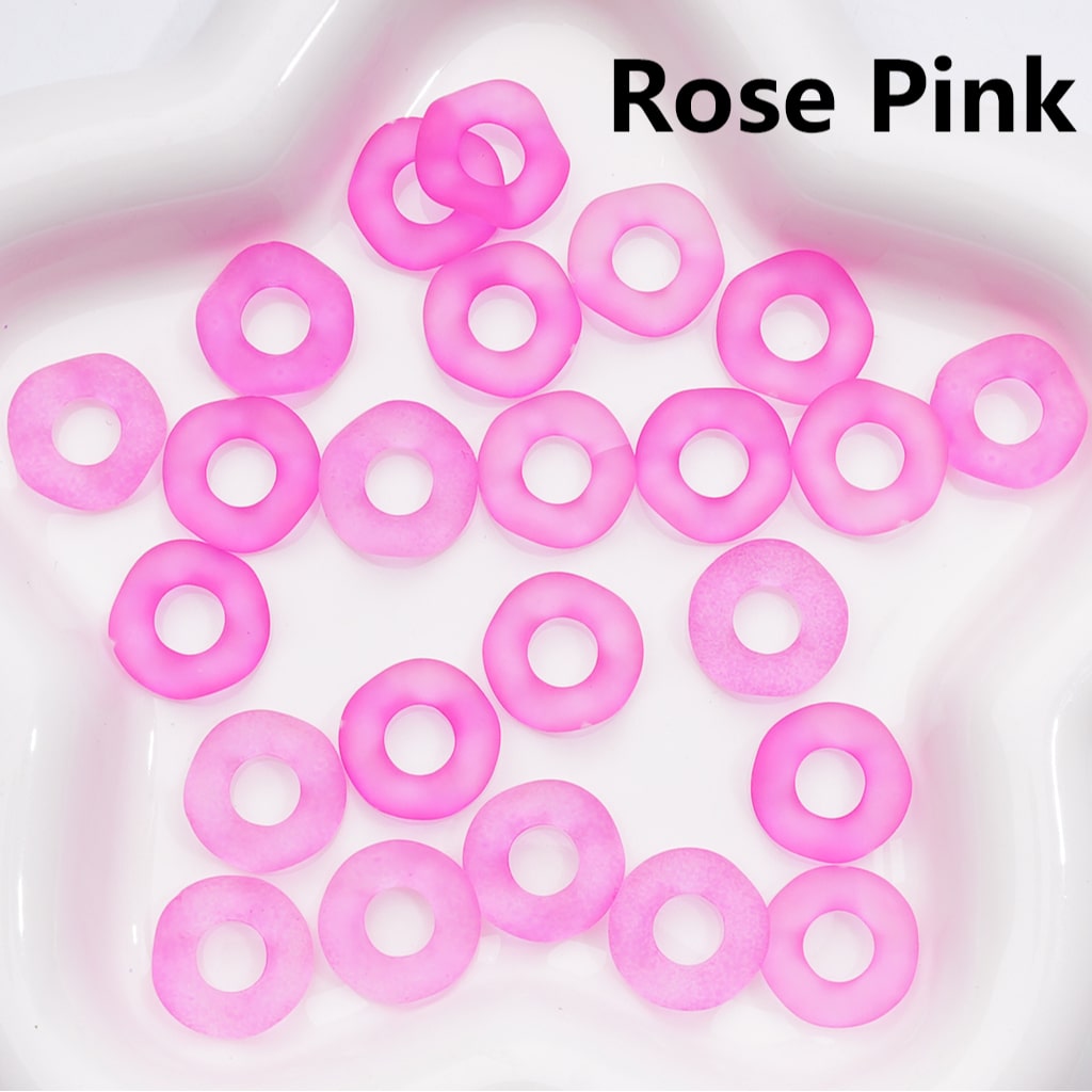 Frosted Wave Shape Large Hole Multi-Color Translucent Spacer Beads 16MM (Single Color is only available for 500pcs(Whole bag))