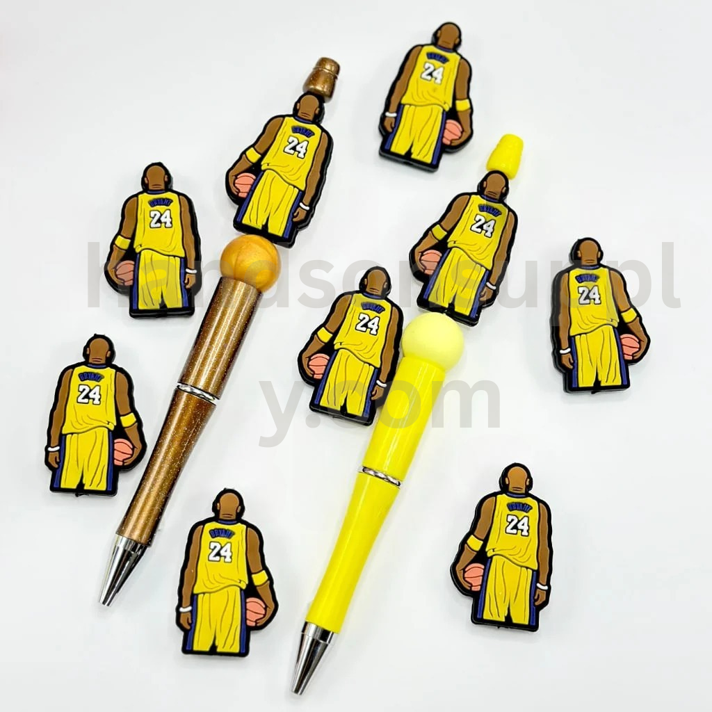 Kob Bryan Basketball Star Sports Silicone Focal Beads for Crafts