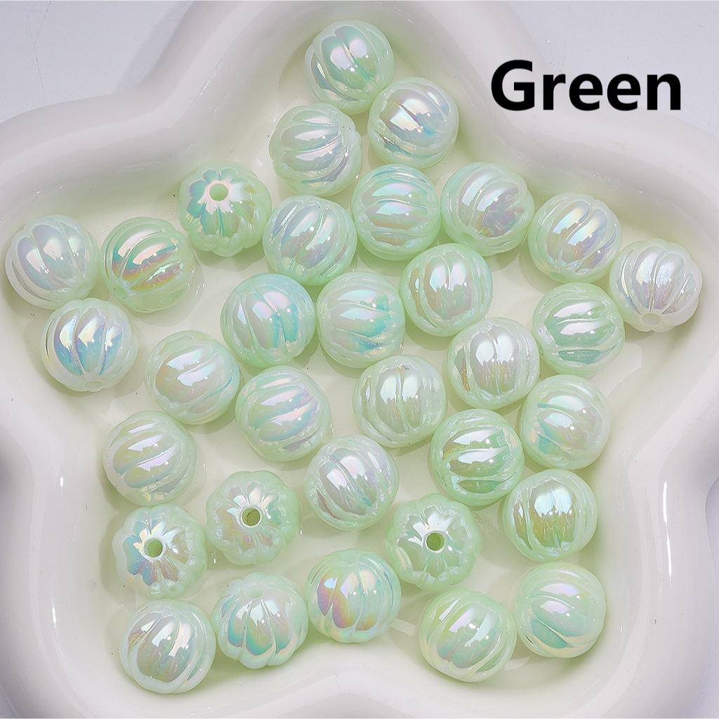 Luminous Cute Pumpkin UV Coating Acrylic Bead 16MM (Single Color is available for 200pcs Whole bag)